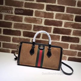 Gucci Ophidia Medium Top Handle Bag Brown 524532