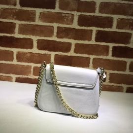 Gucci Soho Leather Chain Shoulder Bag White 323190