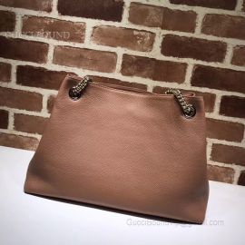 Gucci Soho Leather Shoulder Bag Nude 308982