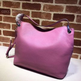 Gucci Women Tassels Soho Hobo Leather Shoulder Bag Purple 408825