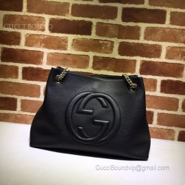 Gucci Soho Leather Shoulder Black Bag 308982