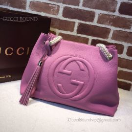 Gucci Soho Leather Shoulder Pink Bag 308982